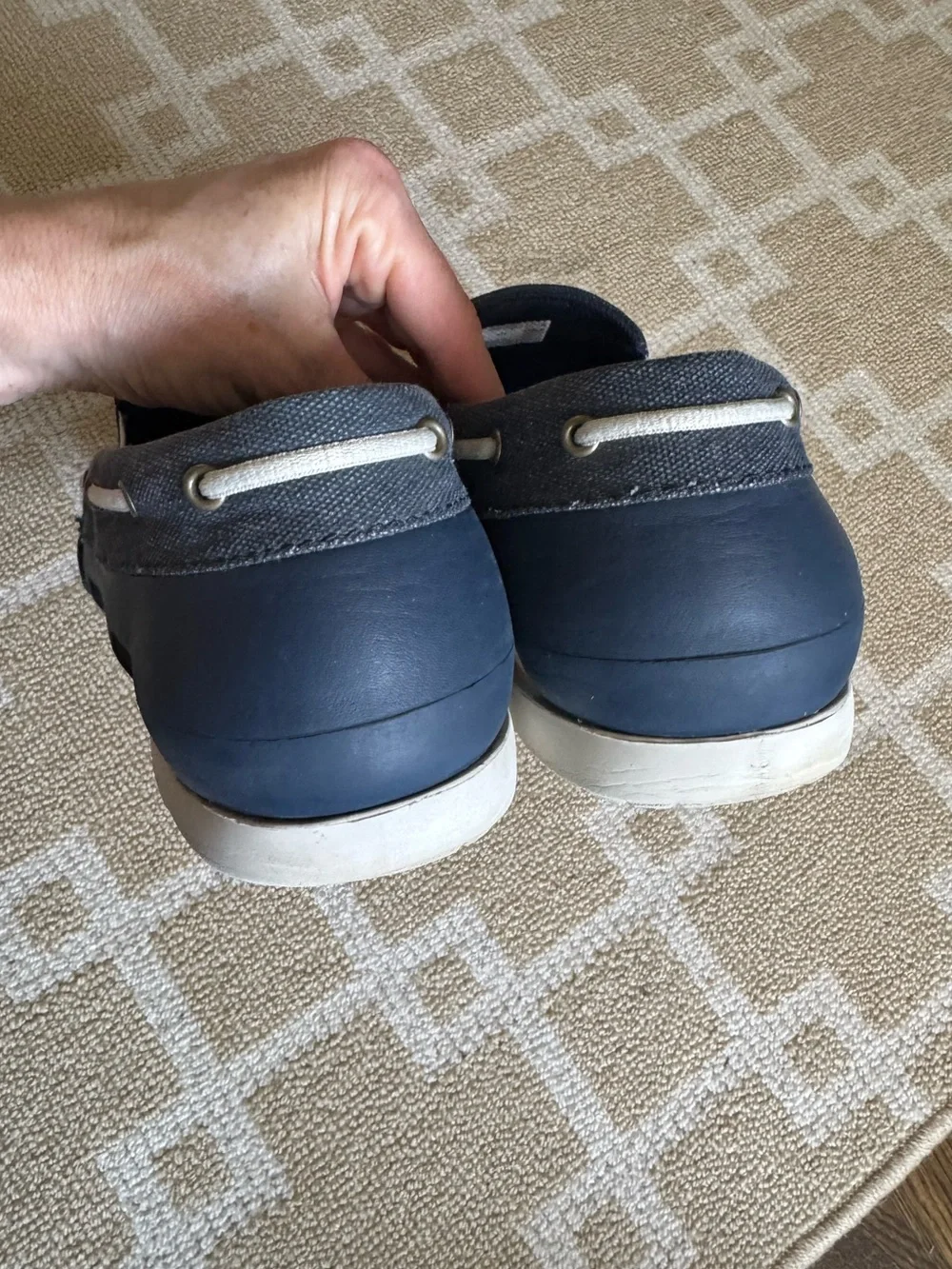 Crocs Santa Cruz Canvas Loafers Slip On Boat Shoes Navy Men’s 13